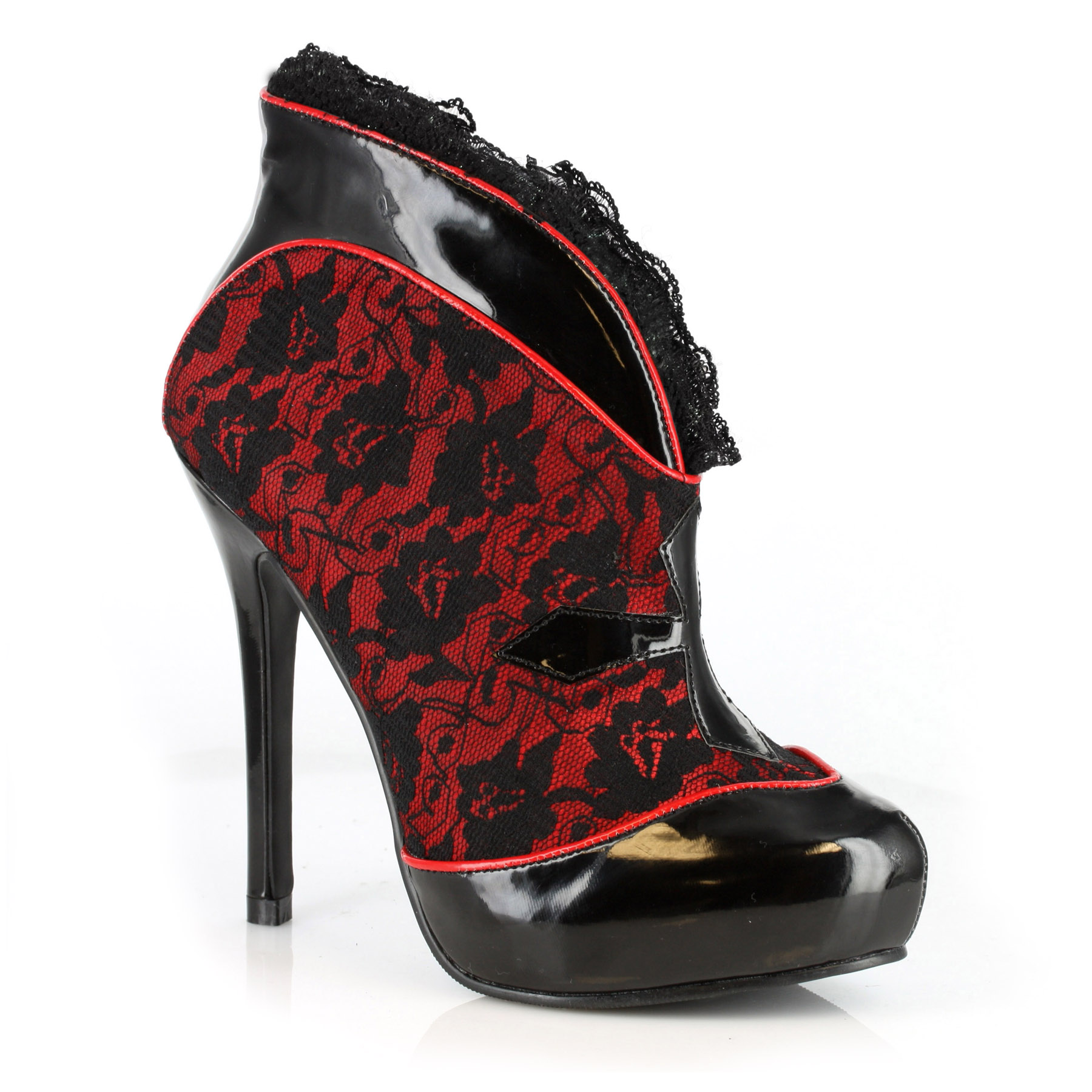 Twilight - 5 Inch Patent and Lace Ankle Bootie